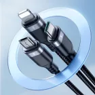 Joyroom 3in1 USB - USB-C + micro + Lightning Kábel - 0.3m 3.5A - Fekete