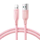 Joyroom Multi-Color USB-A - Lightning Kábel - 1m 3A - Pink