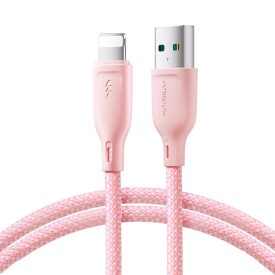 Joyroom Multi-Color USB-A - Lightning Kábel - 1m 3A - Pink Joyroom Multi-Color USB-A - Lightning Kábel - 1m 3A - Pink