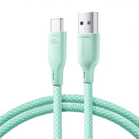 Joyroom USB-A - USB-C Multi-Color Kábel - 1m 100W - Zöld Joyroom USB-A - USB-C Multi-Color Kábel - 1m 100W - Zöld