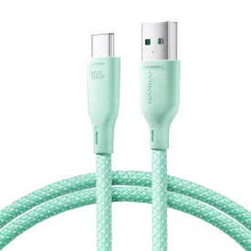 Joyroom USB-A - USB-C Multi-Color Kábel - 1m 100W - Zöld