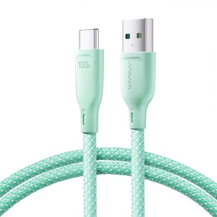 Joyroom USB - USB-C Multi-Color Kábel - 1m 100W - Zöld