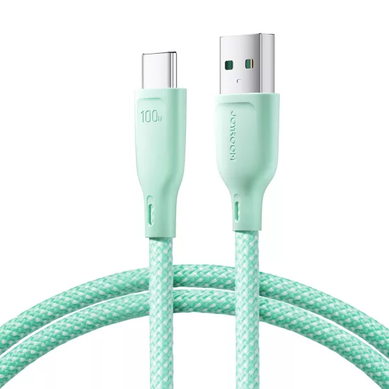 Joyroom USB-A - USB-C Multi-Color Kábel - 1m 100W - Zöld