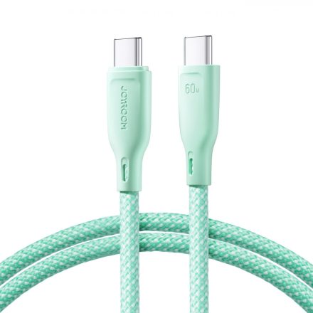 Joyroom USB-C - USB-C Multi-Color Kábel - 1m 60W - Zöld