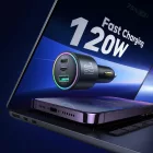 Joyroom JR-CCN07 Autós Töltő 120W - 2xUSB-C + USB-A + USB-C Kábel