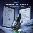 Joyroom JR-CCN07 Autós Töltő 120W - 2xUSB-C + USB-A + USB-C Kábel