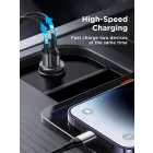 Joyroom JR-CCN05 Autós Töltő 30W - USB-A + USB-C - Fekete