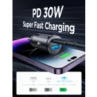 Joyroom JR-CCN05 Autós Töltő 30W - USB-A + USB-C - Fekete