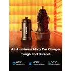Joyroom JR-CCN05 Autós Töltő 30W - USB-A + USB-C - Fekete