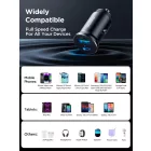 Joyroom JR-CCN05 Autós Töltő 30W - USB-A + USB-C - Fekete