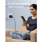 Joyroom JR-TCF11 Hálózati Töltő 25W - USB-C + 1m C-C Kábel - Fehér
