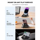 Joyroom JR-ZS354 Telefontartó Autóba, Irodába, Otthonra - Tapadókorongos - Fekete