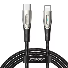   Joyroom USB-C - Lightning Star-Light Kábel - 1.2m 30W - Fekete