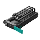 Joyroom JR-L016 Power Bank 10000mAh - Beépített USB-C, Micro és Lightning Kábel - Fekete