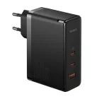 Baseus GaN5 Pro Hálózati Töltő 140W - 2x USB-C + USB-A + C-C Kábel - Fekete