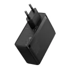 Baseus GaN5 Pro Hálózati Töltő 140W - 2x USB-C + USB-A + C-C Kábel - Fekete