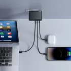 Baseus GaN5 Pro Hálózati Töltő 140W - 2x USB-C + USB-A + C-C Kábel - Fekete