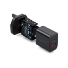 Joyroom JR-TCF05 Hálózati Töltő UK 20W - USB-A + USB-C - Fekete