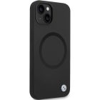 iPhone 14 Tok - BMW Signature Liquid Silicone MagSafe - Fekete