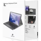 Samsung Galaxy Tab S10 FE / S9 FE / S9 Tok és Billentyűzet - Dux Ducis TK Keyboard Case - Fekete