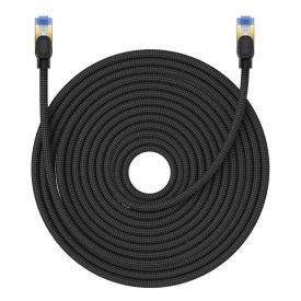 Baseus Cat.7 Fonott Hálózati Kábel - 25m 10Gbps - Fekete Baseus Cat.7 Fonott Hálózati Kábel - 25m 10Gbps - Fekete