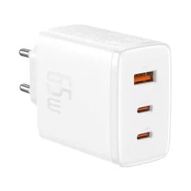   Baseus OS-Cube Pro Hálózati Töltő - 2xUSB-C + USB - 65W - Fehér