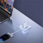 Baseus OS-Cube Pro Hálózati Töltő - 2xUSB-C + USB - 65W - Fehér