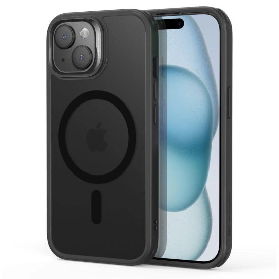 iPhone 15 Tok - ESR Classic Hybrid Halolock - Áttetsző-Fekete