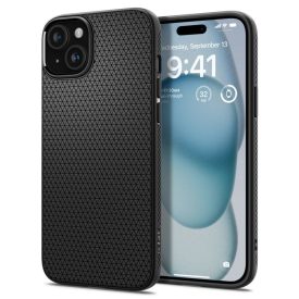 iPhone 15 Tok - Spigen Liquid Air - Fekete iPhone 15 Tok - Spigen Liquid Air - Fekete