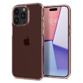 iPhone 15 Pro Max Tok - Spigen Crystal Flex - Átlátszó-Pink   iPhone 15 Pro Max Tok - Spigen Crystal Flex - Átlátszó-Pink