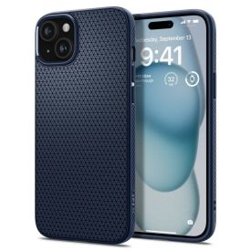 iPhone 15 Tok - Spigen Liquid Air - Kék iPhone 15 Tok - Spigen Liquid Air - Kék