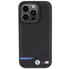iPhone 15 Pro Tok - BMW Leather Carbon - Fekete
