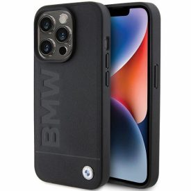 iPhone 15 Pro Tok - BMW Leather Hot Stamp - Fekete iPhone 15 Pro Tok - BMW Leather Hot Stamp - Fekete