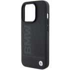 iPhone 15 Pro Tok - BMW Leather Hot Stamp - Fekete