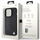 iPhone 15 Pro Tok - BMW Leather Hot Stamp - Fekete