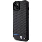iPhone 15 Plus Tok - BMW Leather Carbon - Fekete