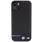 iPhone 15 Plus Tok - BMW Leather Carbon - Fekete
