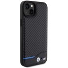 iPhone 15 Plus Tok - BMW Leather Carbon - Fekete