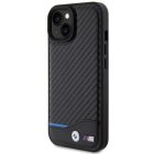 iPhone 15 Tok - BMW Leather Carbon - Fekete