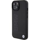 iPhone 15 Tok - BMW Leather Hot Stamp - Fekete