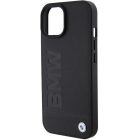 iPhone 15 Tok - BMW Leather Hot Stamp - Fekete