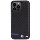 iPhone 15 Pro Max Tok - BMW Leather Carbon - Fekete