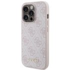 iPhone 15 Pro Tok - Guess 4G Metal Gold Logo - Pink