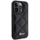 iPhone 15 Pro Tok - Guess Quilted Metal Logo - Fekete