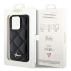 iPhone 15 Pro Tok - Guess Quilted Metal Logo - Fekete
