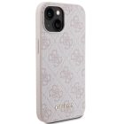 iPhone 15 Plus Tok - Guess 4G Metal Gold Logo - Pink
