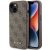 iPhone 15 Tok - Guess 4G Metal Gold Logo - Barna
