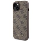 iPhone 15 Tok - Guess 4G Metal Gold Logo - Barna