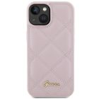 iPhone 15 Tok - Guess Quilted Metal Logo - Pink