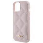 iPhone 15 Tok - Guess Quilted Metal Logo - Pink